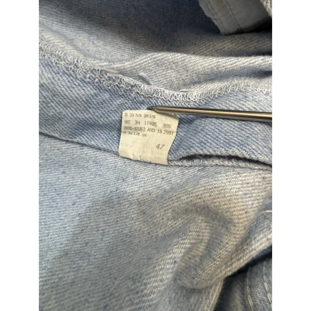 Vintage Lee Jeans Women's 16 Petite Blue Stone Wash High Rise Mom Jeans